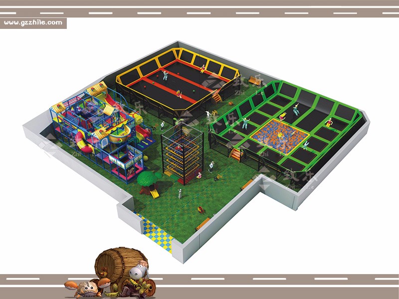 兒童樂園遊樂設備-大型蹦床樂園